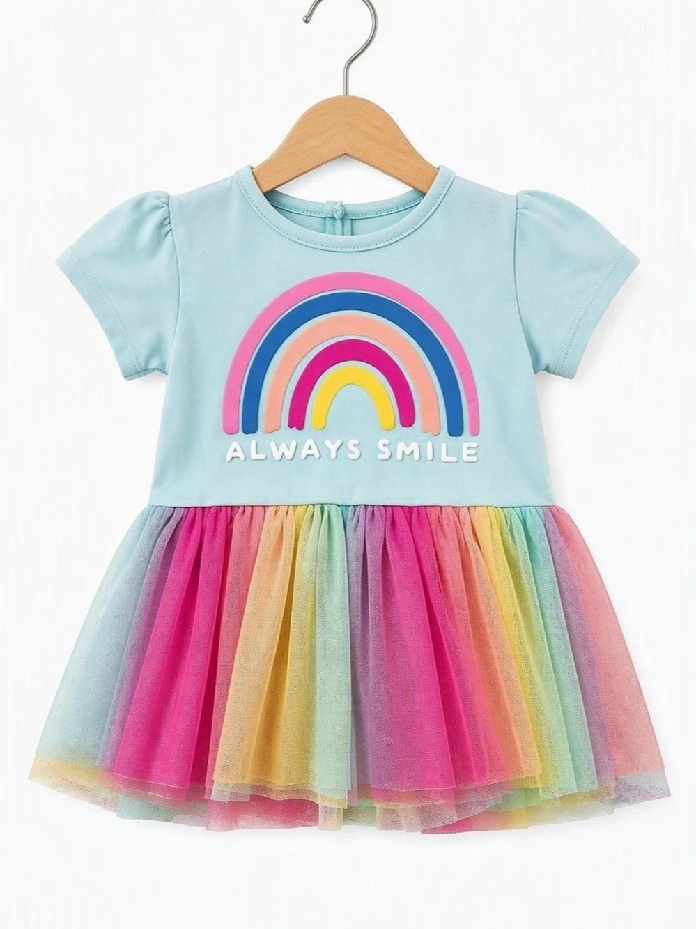 10/$15 Lily & Jack Rainbow Tulle T-Shirt Dress Baby 6-12M